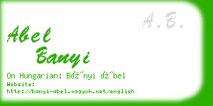abel banyi business card